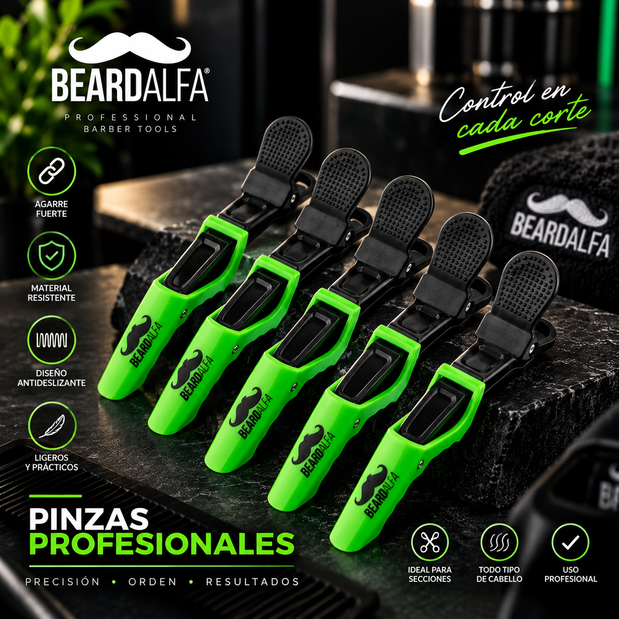 Beard Alfa | Ganchos Cocodrilo