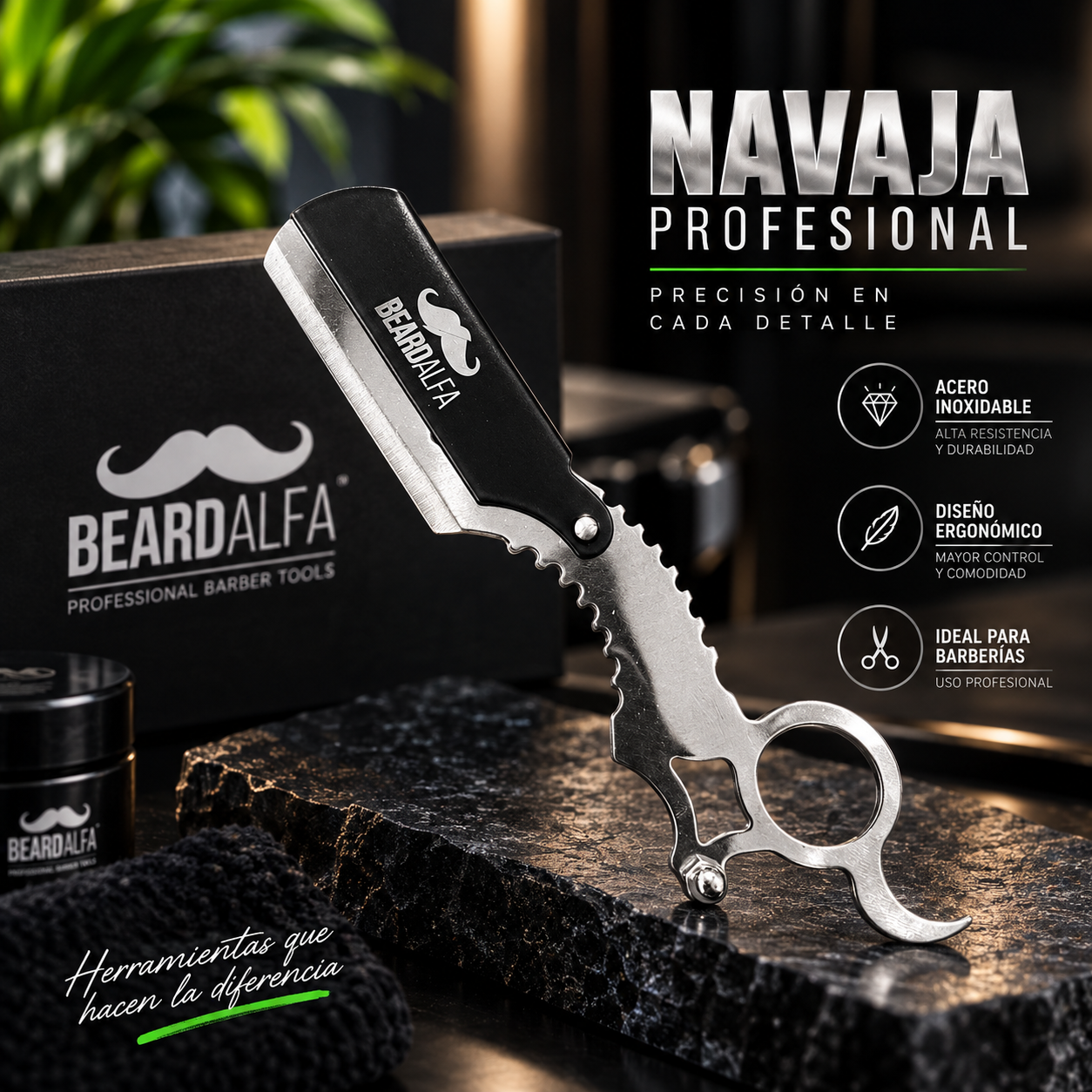 Beard Alfa | Navaja Silver 3 Cuerpos