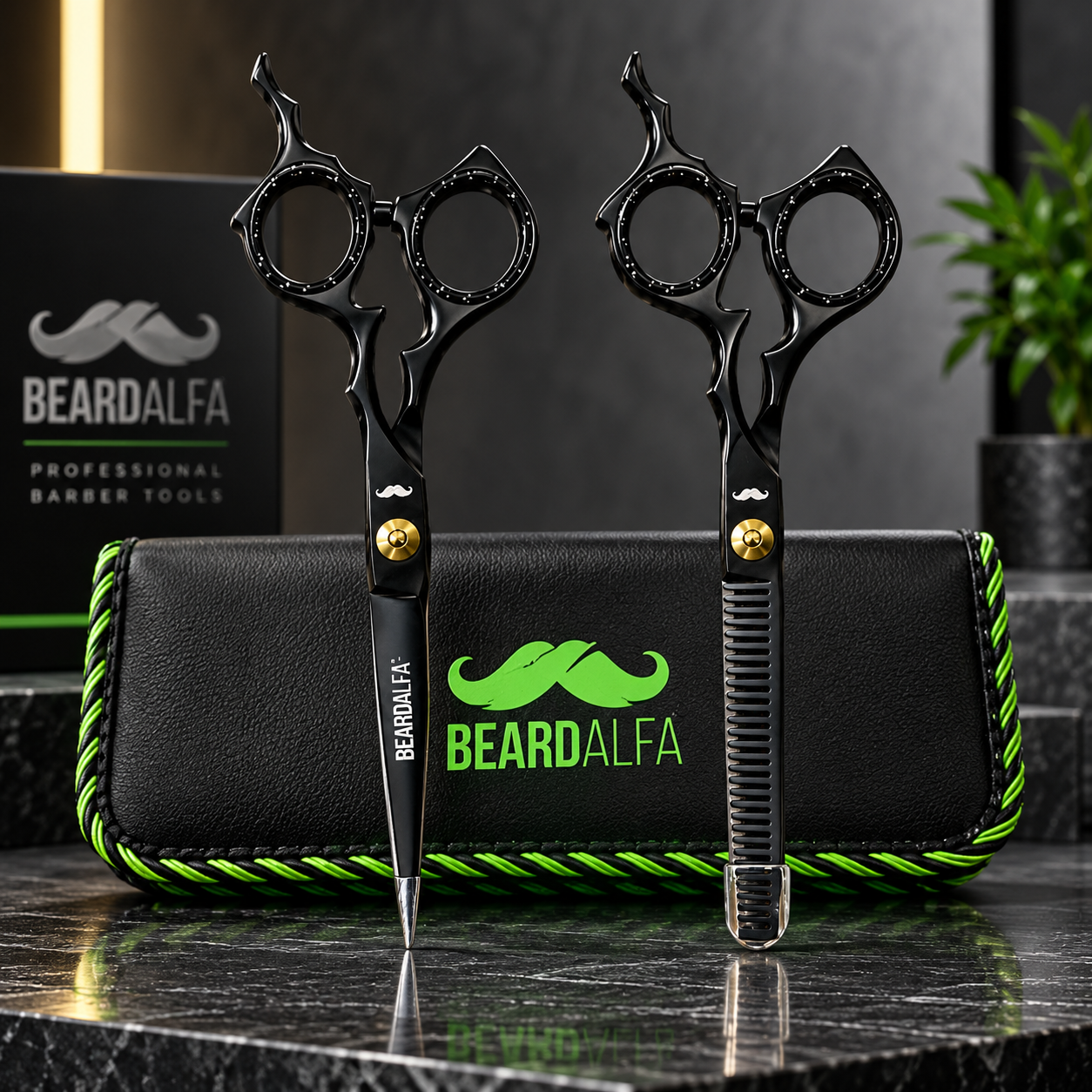 Beard Alfa | TIJERAS BLACK MATE 6.5 KIT NEW