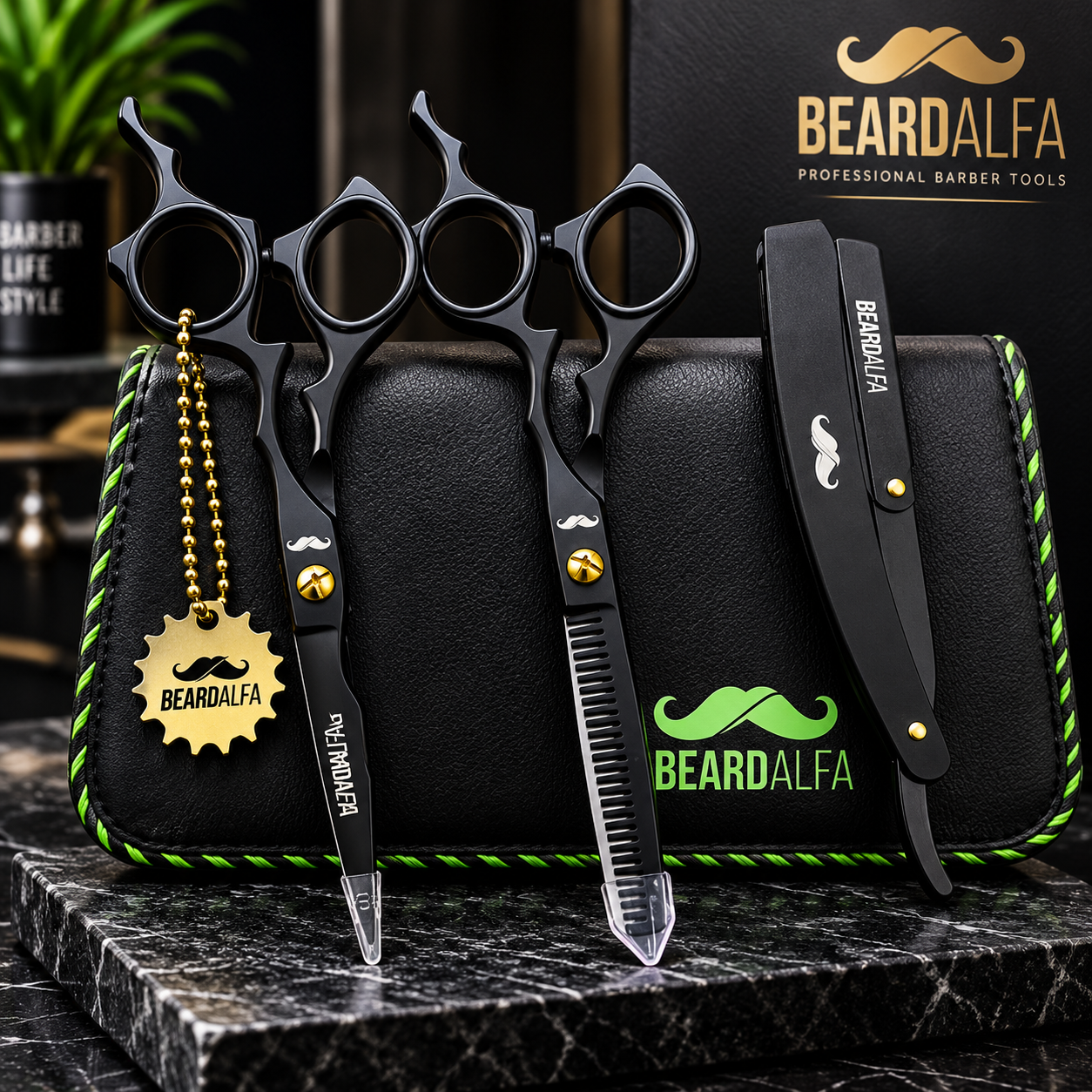 Beard Alfa | TIJERAS BLACK MATE 6.5 KIT NEW