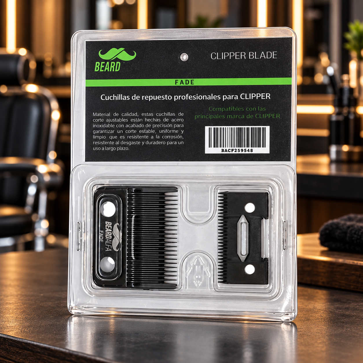 Beard Alfa | Cuchilla Fade para Clipper