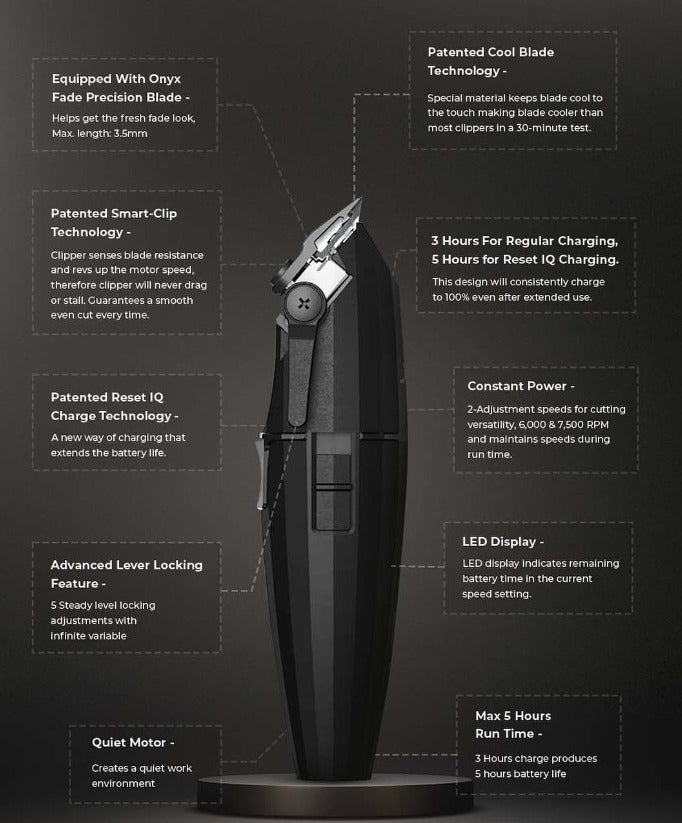 JRL ONYX Professional Cordless Hair Clipper