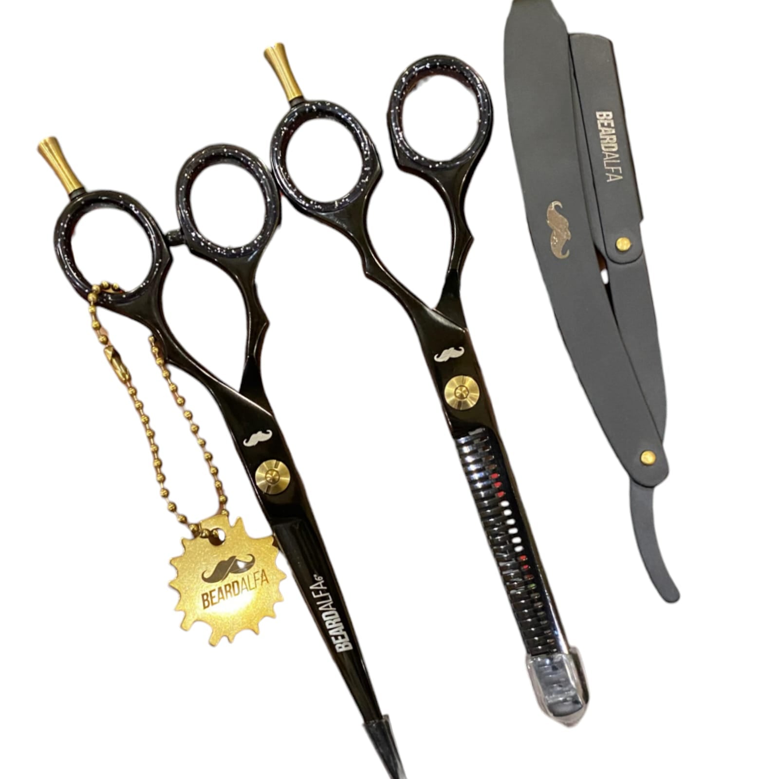 Beard Alfa | TIJERAS BLACK GLOSS 6.5 KIT NEW