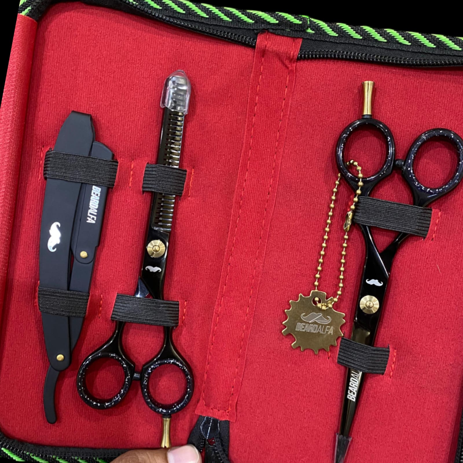 Beard Alfa | TIJERAS BLACK GLOSS 6.5 KIT NEW