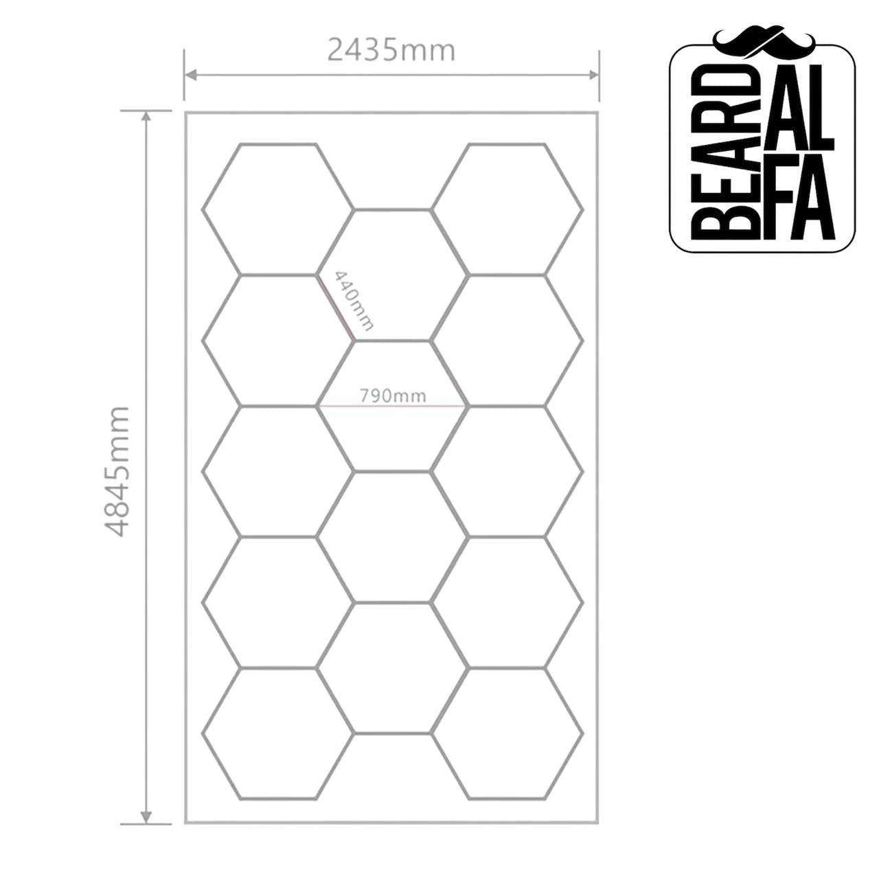 Beard Alfa | Luz Led Hexagonal