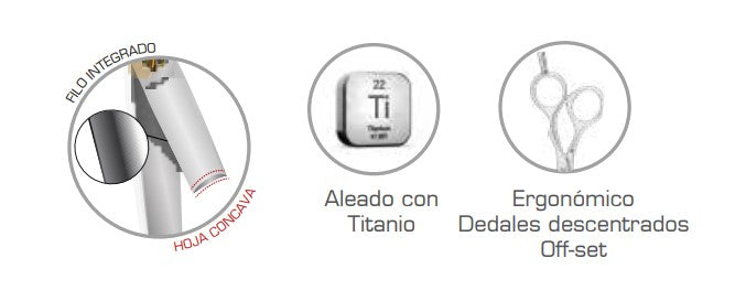 Cerena | Tijera Filo Navaja Rose Gold 6″-5.5″